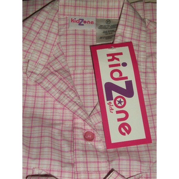 Kid Zone Pink Plaid Pleated Sleeveless Sun Summer Dress 2T Sundress Girls - Picture 7 of 12